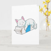 Kat met Melk Kaart (Gele Bloem)