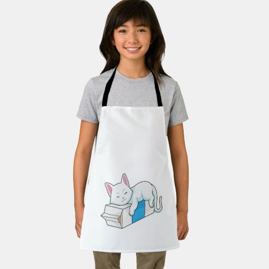 Kat met melk schort (Insitu)