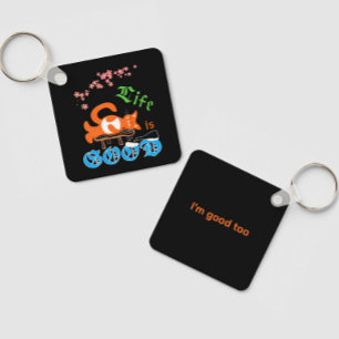 Kat met melk sleutelhanger