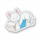 Kat met melk sticker (Voorkant)