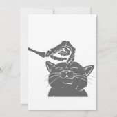 Kat met menselijk skelet hand - Kies achtergrondkl Kaart (Achterkant)