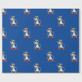 kat met mes cadeaupapier (Vlak)