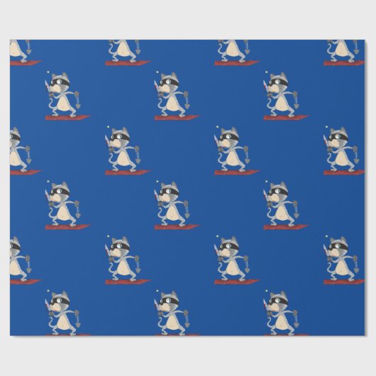 kat met mes cadeaupapier (Vlak)