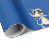 kat met mes cadeaupapier (Rol Hoek)