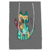 kat met mes medium cadeauzakje (Achterkant)