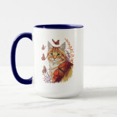 Kat met monarchvlinders mok (Links)