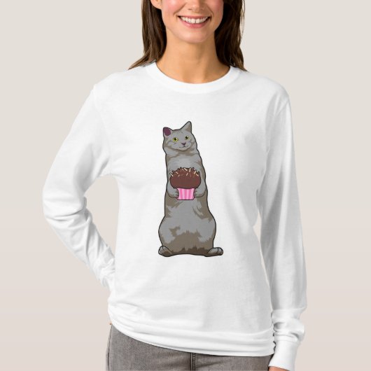 Kat met Muffin T-shirt (Voorkant)