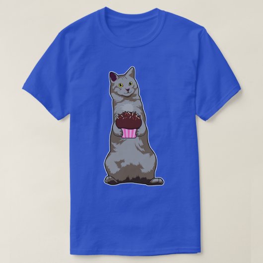 Kat met Muffin T-shirt (Design voorkant)