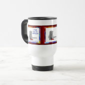 Kat met muisreismuis reisbeker (Voorkant links)