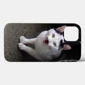 Kat met Mustache Case-Mate iPhone Case (Achterkant (horizontaal))