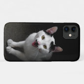 Kat met Mustache Case-Mate iPhone Case (Achterkant (horizontaal))