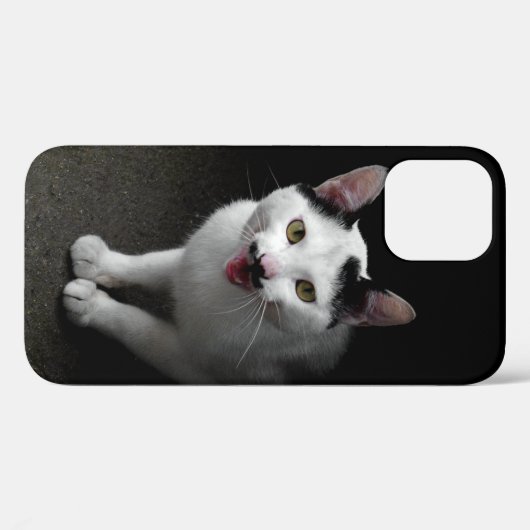 Kat met Mustache Case-Mate iPhone Case (Achterkant (horizontaal))