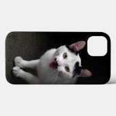 Kat met Mustache Case-Mate iPhone Case (Achterkant (horizontaal))