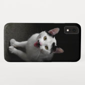 Kat met Mustache Case-Mate iPhone Case (Achterkant (horizontaal))