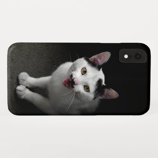 Kat met Mustache Case-Mate iPhone Case (Achterkant (horizontaal))