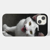 Kat met Mustache iPhone Hoesje (Achterkant horizontaal)