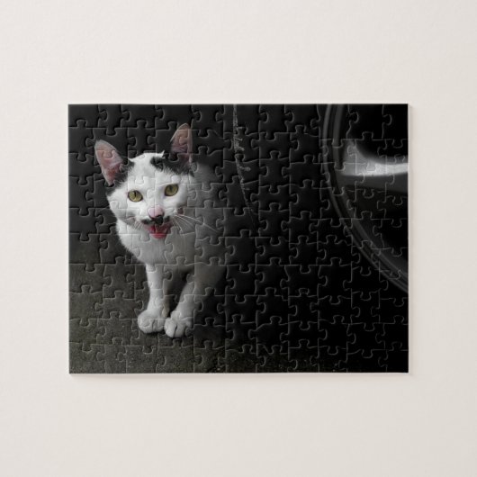 Kat met Mustache Legpuzzel (Horizontaal)