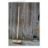 Kat met oude Barn Broom (Voorkant)