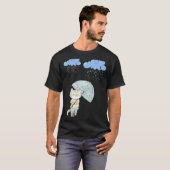 Kat met paraplu in de regen kat t-shirt (Voorkant volledig)