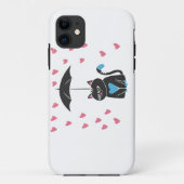 Kat met paraplu op kop - Kies achterkleur Case-Mate iPhone Case (Achterkant)