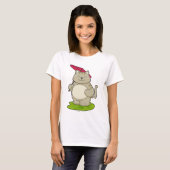 Kat met paraplu t-shirt (Voorkant volledig)