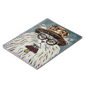 Kat met pet en bril notitieboek (Linkerzijde)