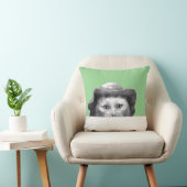 Kat met Pet (Moegi) Kussen (Stoel)