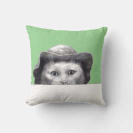 Kat met Pet (Moegi) Kussen