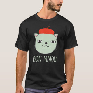 Kat met Pet op het Pet van beret kat met  T-shirt