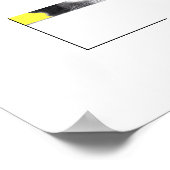 Kat met Pet (retro geel) Poster (Hoek)