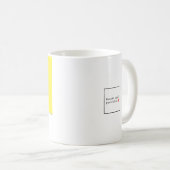 Kat met Pet (Retro Yellow) Koffie Mok (Voorkant rechts)