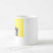 Kat met Pet (Retro Yellow) Koffie Mok (Center)