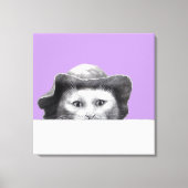 Kat met Pet (Sumire) Canvas Afdruk (Voorkant)