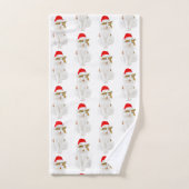 Kat met Pet van Santa Bad Handdoek (Handdoek)