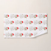 Kat met Pet van Santa Bad Handdoek (Handdoek)