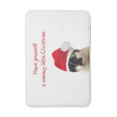 Kat met Pet van Santa Badmat (Voorkant Verticaal)