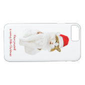 Kat met Pet van Santa Case-Mate iPhone Case (Achterkant (Horizontaal))
