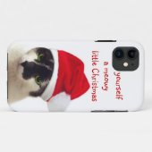Kat met Pet van Santa Case-Mate iPhone Case (Achterkant (horizontaal))