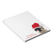 Kat met Pet van Santa Notitieblok (Schuin)