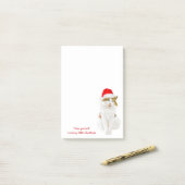 Kat met Pet van Santa Post-it® Notes (Op bureau)