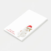 Kat met Pet van Santa Post-it® Notes (Schuin)