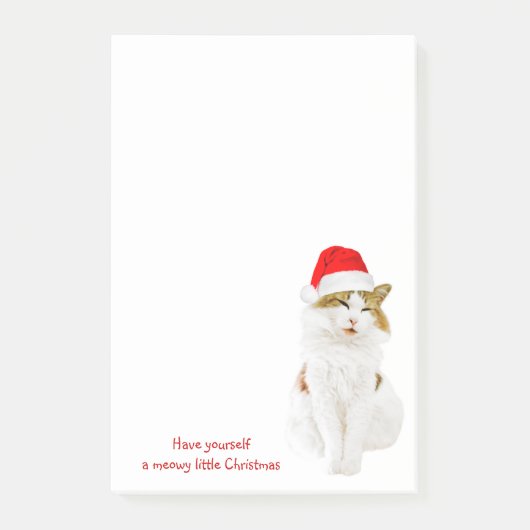 Kat met Pet van Santa Post-it® Notes (Voorkant)