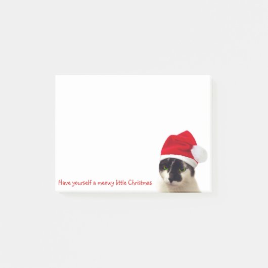 Kat met Pet van Santa Post-it® Notes (Voorkant)