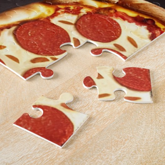 Kat met Pizza Jigzaag Puzzle Legpuzzel (Zijkant)