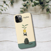 Kat met Plant Case-Mate iPhone Case