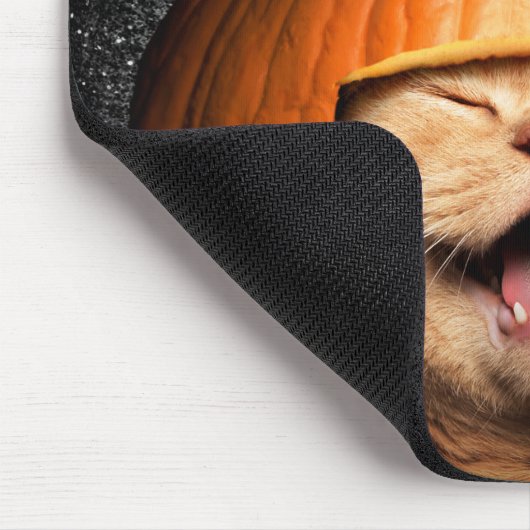 Kat met pompoenhaar muismat (Hoek)