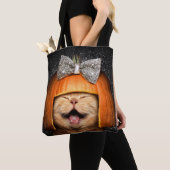 Kat met pompoenhaar tote bag (Dichtbij)