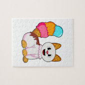 Kat met pop legpuzzel (Horizontaal)