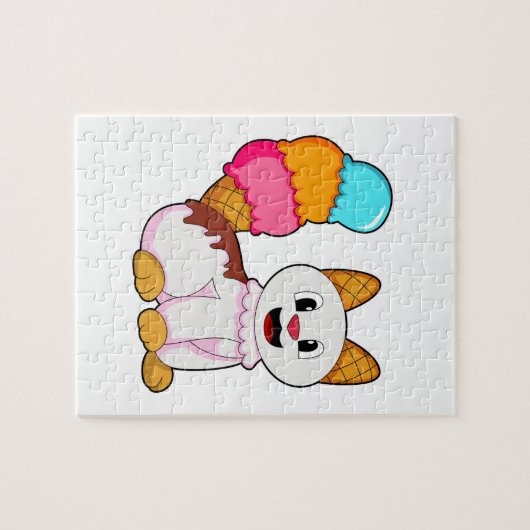 Kat met pop legpuzzel (Horizontaal)