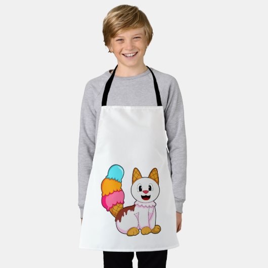 Kat met pop schort (Gedragen)